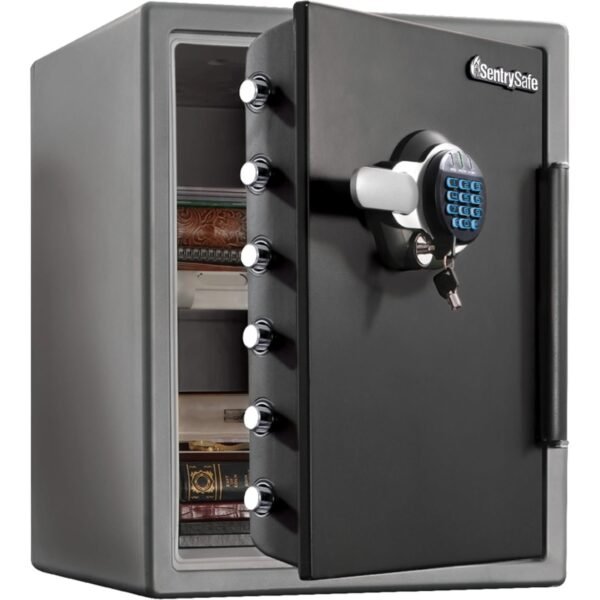 SentrySafe Sentry Safe Digital Fire/Water Safe 2 ft³ - Digital, Programmable, Dual Key Lock - 4 Live-locking Bolt(s) - Fire Proof, Water Resistant, Pry Resistant - for Tablet,...