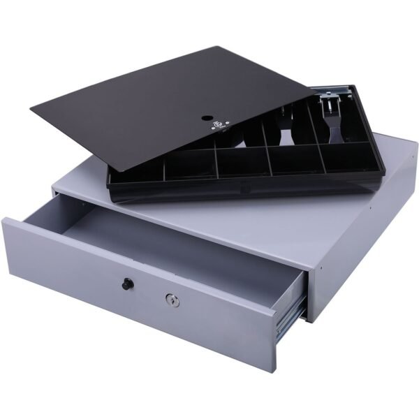 Sparco Removable Tray Cash Drawer Gray - 3.8" Height x 17.8" Width x 15.8" Depth (15504)