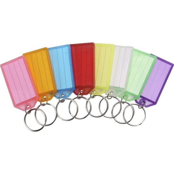 Sparco Replacement Key Tags 0.25" Length x 0.75" Width - Oval - Assorted - 4 / Pack (02881)