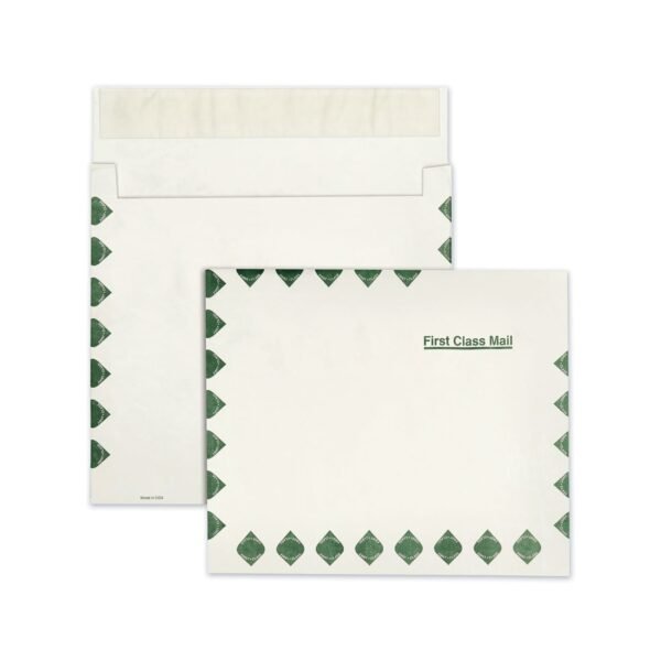 Survivor Light 14 lb Tyvek Open End Expansion Mailers, First Class, #13 1/2, Square Flap, Redi-Strip Closure, 10 x 13, White, 100/CT (R4620)