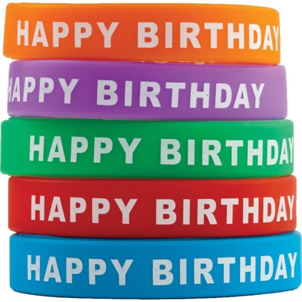 Teacher Created Resources Happy Birthday Wristbands Multi - Silicone - 10 / Set (6559)