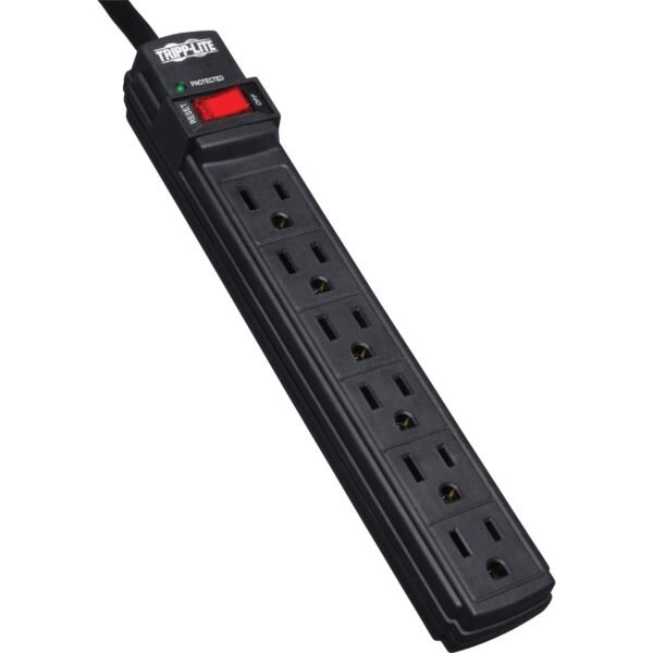 Tripp Lite by Eaton Protect It! 6-Outlet Surge Protector, 6 ft. Cord, 360 Joules, Diagnostic LED, Black Housing 6 x NEMA 5-15R - 1875 VA - 360 J - 125 V AC Input - 125 V AC...