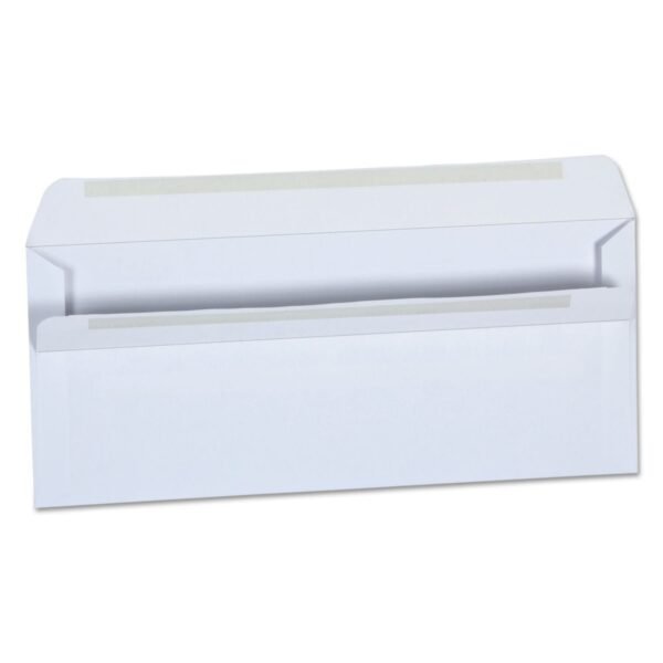 Universal Self-Seal Business Envelope, #10, Square Flap, Self-Adhesive Closure, 4.13 x 9.5, White, 500/Box (UNV36100)