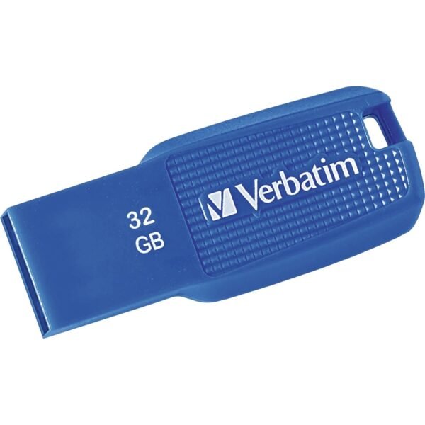 Verbatim 32GB Ergo USB 3.0 Flash Drive - Blue 32 GB - USB 3.0 - Blue - Lifetime Warranty - 1 Each (70878)