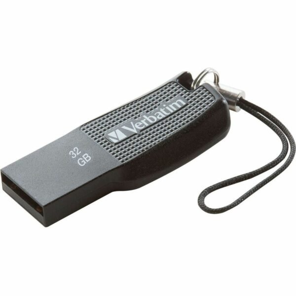 Verbatim 32GB Ergo USB Flash Drive - Black 32 GB - USB 2.0 - Black - Lifetime Warranty - 1 Each (70876)