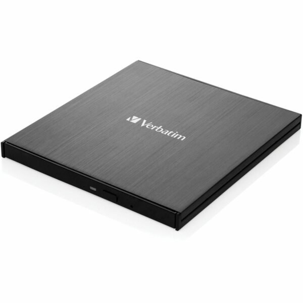 Verbatim Blu-ray Writer - External BD-R/RE Support - 6x BD Write - 8x DVD Write - Double-layer Media Supported - USB 3.1 (Gen 1) Type C - Slimline - BUS Powered (43888)
