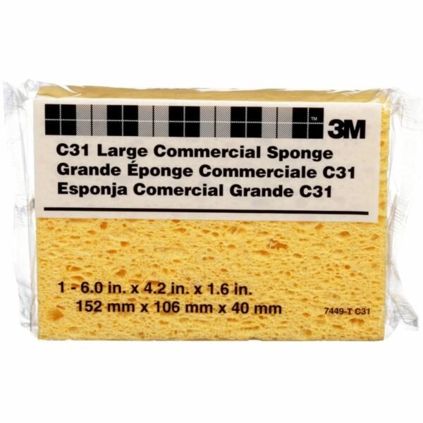 3M Cellulose Sponge 1.6" Height x 6" Width x 4.3" Depth - 24/Carton - Cellulose - Beige (C31CT)