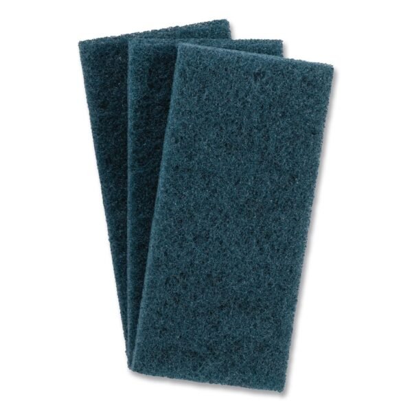 3M Doodlebug Medium-Duty Scrub Pad, 4.62" x 10", Blue, 10/Carton (08005B)