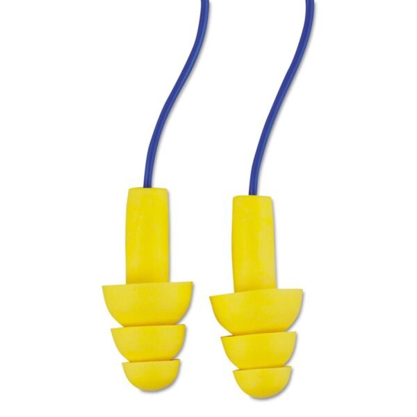 3M E-A-R UltraFit Reusable Earplugs, Corded, 25 dB NRR, Blue/Yellow, 200 Pairs (3404014)