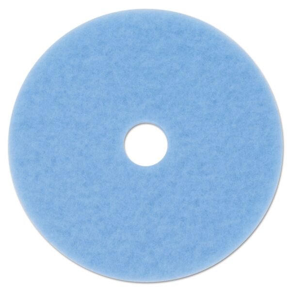 3M Hi-Performance Burnish Pad 3050, 27" Diameter, Sky Blue, 5/Carton (59824)