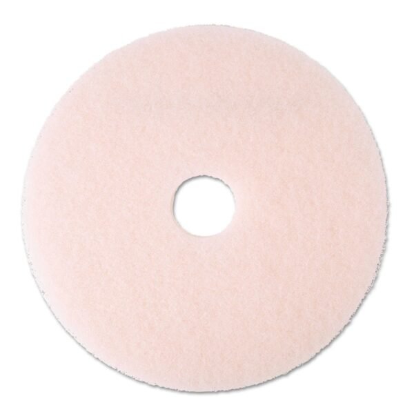 3M Ultra High-Speed Eraser Floor Burnishing Pad 3600, 20" Diameter, Pink, 5/Carton (25858)