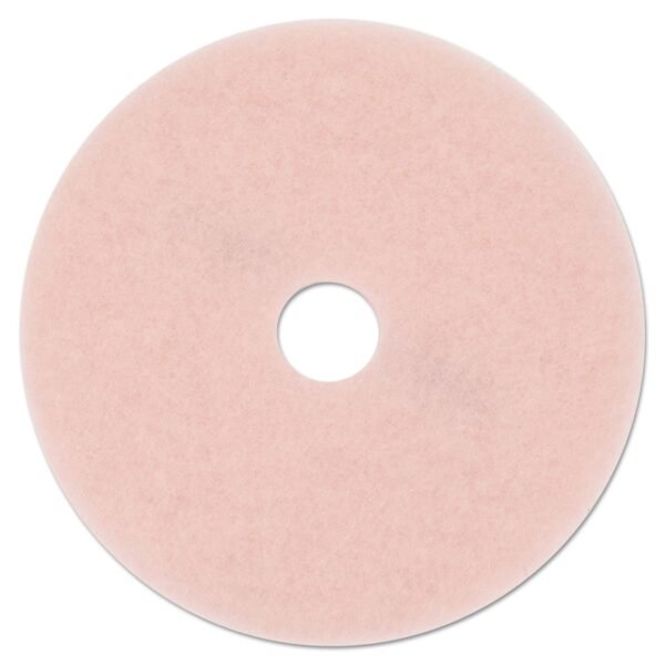 3M Ultra High-Speed Eraser Floor Burnishing Pad 3600, 27" Diameter, Pink, 5/Carton (25863)