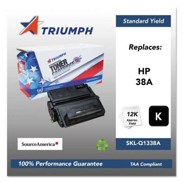 751000nsh0179 Remanufactured Q1338a (38a) Toner, 12,000 Page-yield, Black