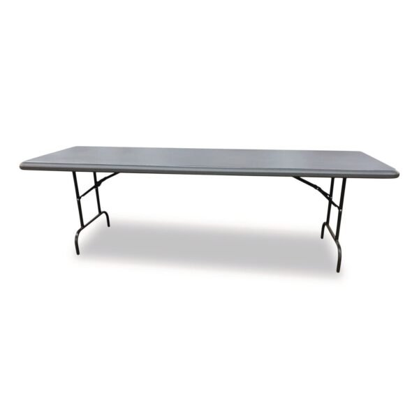 AbilityOne 7105017243925, SKILCRAFT Rectangular Folding Table, 96w x 30d x 29h, Charcoal Gray Top, Gray Base/Legs