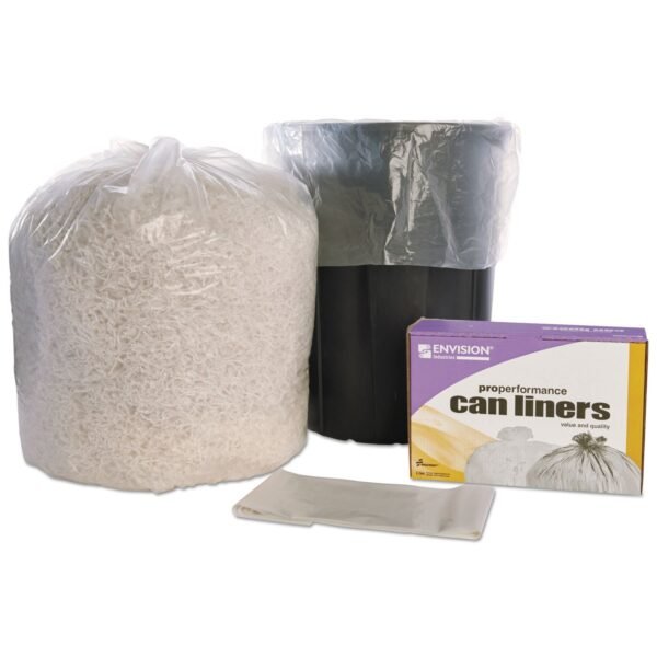 AbilityOne 8105015171347, SKILCRAFT Trash Can Liner - High-Density, 60 gal, 14 mic, 38" x 60", Natural, 200/Box