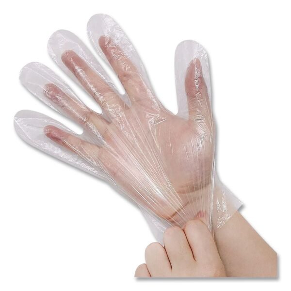 AbilityOne 8415013928448, SKILCRAFT Polyethylene Food Service Gloves, Powder-Free, Medium, Clear, 200/Box