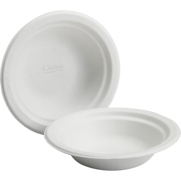 AbilityOne Round Paper Bowls Disposable - Microwave Safe - White - Paper Body - 1000 / Box (6938670)