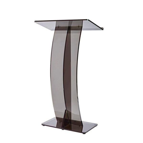 AdirOffice Acrylic Slanted Podium Lectern Speaker Stand, 26.75 x 12.5 x 47, Black (I66103BLK)