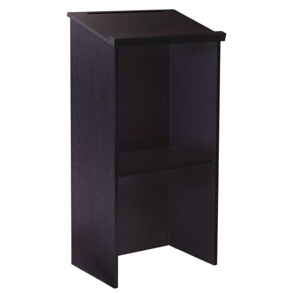 AdirOffice Wood Stand-up Podium Lectern Speaker Stand, 23 x 15 x 45.8, Black (I66101BLK)