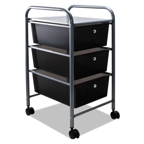 Advantus Portable Drawer Organizer, 13w x 15.38d x 25.88h, Smoke/Matte Gray (34006)