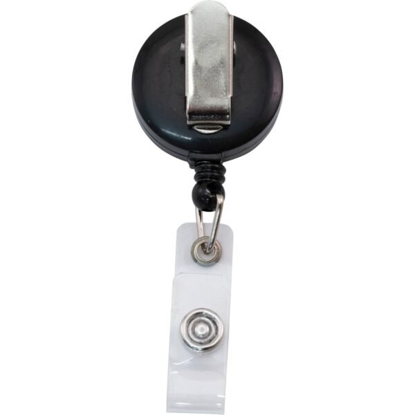 Advantus Snap Clip Retractable ID Reel Black - Sturdy - 12 / Pack (75667)
