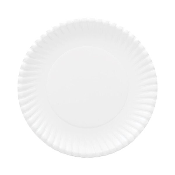 AJM Original Heavyweights Paper Plates, 9" dia, White, 120/Pack, 8 Packs/Carton (OH9AJBXWH)
