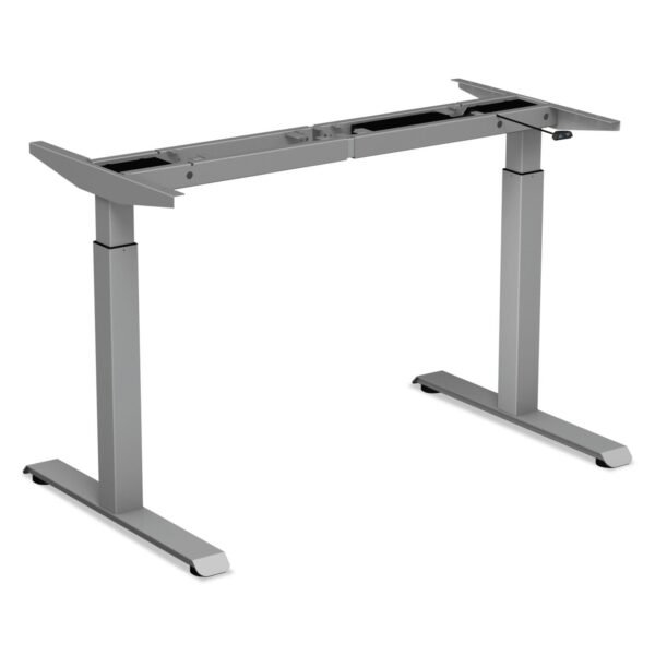 Alera AdaptivErgo Sit-Stand Two-Stage Electric Height-Adjustable Table Base, 48.06" x 24.35" x 27.5" to 47.2", Gray (ALEHT2SSG)