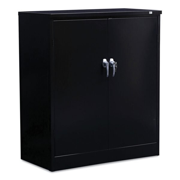 Alera Assembled 42" High Heavy-Duty Welded Storage Cabinet, Two Adjustable Shelves, 36w x 18d, Black (ALECM4218BK)