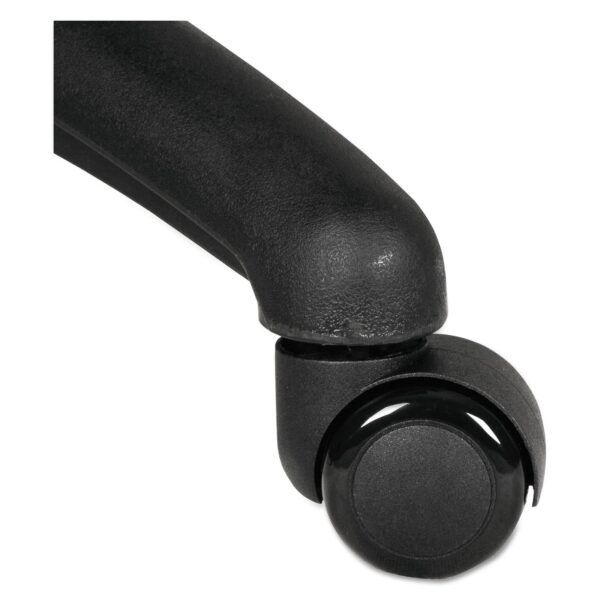 Alera Dual Wheel Hooded Casters, Grip Ring Type B Stem, 2" Soft Nylon Wheel, Black, 5/Set (ALECASTERST2)