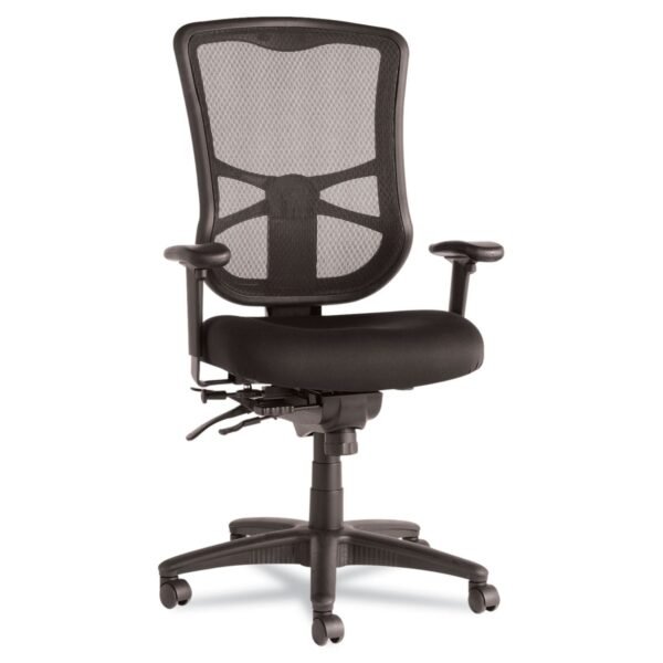 Alera Elusion Series Mesh High-Back Multifunction Chair, Supports Up to 275 lb, 17.2" to 20.6" Seat Height, Black (ALEEL41ME10B)