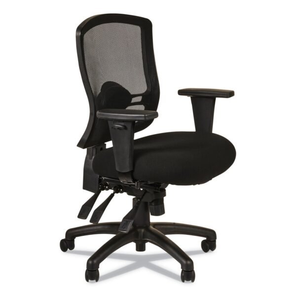 Alera Etros Series Mid-Back Multifunction with Seat Slide Chair, Supports Up to 275 lb, 17.83" to 21.45" Seat Height, Black (ALEET4217)