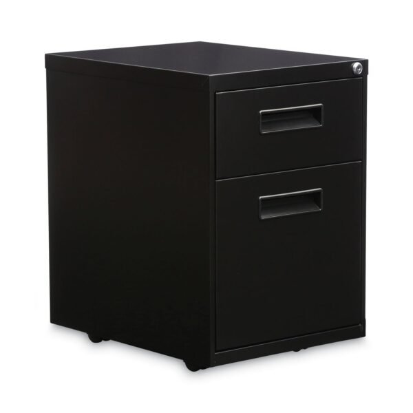 Alera File Pedestal, Left or Right, 2-Drawers: Box/File, Legal/Letter, Black, 14.96" x 19.29" x 21.65" (ALEPABFBL)
