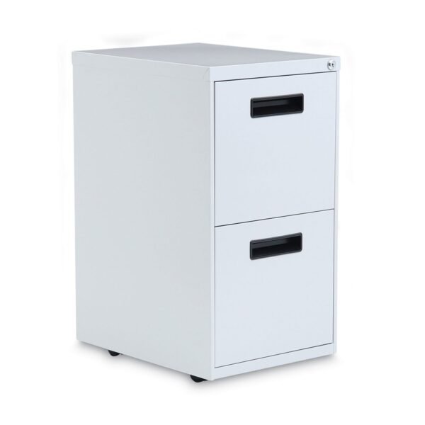 Alera File Pedestal, Left or Right, 2 Legal/Letter-Size File Drawers, Light Gray, 14.96" x 19.29" x 27.75" (ALEPAFFLG)