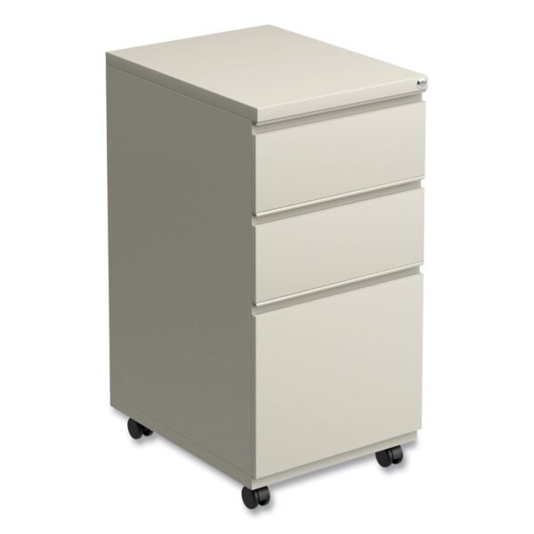 Alera File Pedestal with Full-Length Pull, Left or Right, 3-Drawers: Box/Box/File, Legal/Letter, Putty, 14.96" x 19.29" x 27.75" (ALEPBBBFPY)