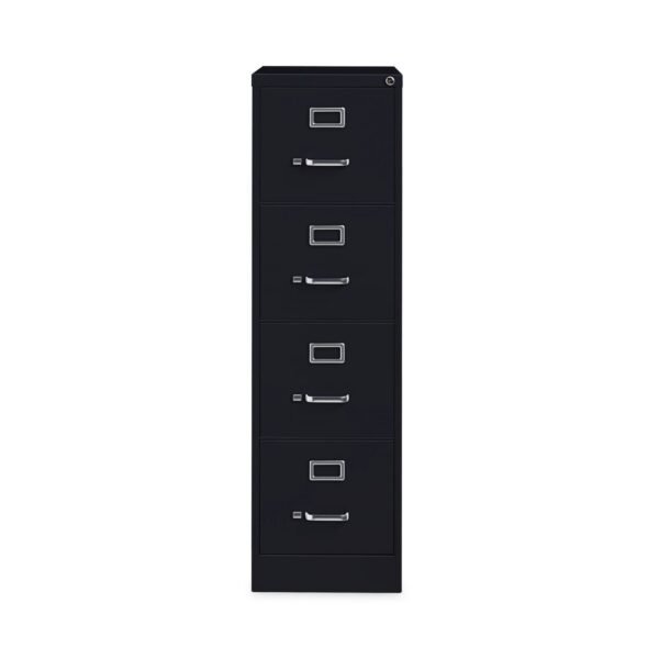 Alera Four-Drawer Economy Vertical File, Letter-Size File Drawers, 15" x 22" x 52", Black (ALEHVF152252BL)