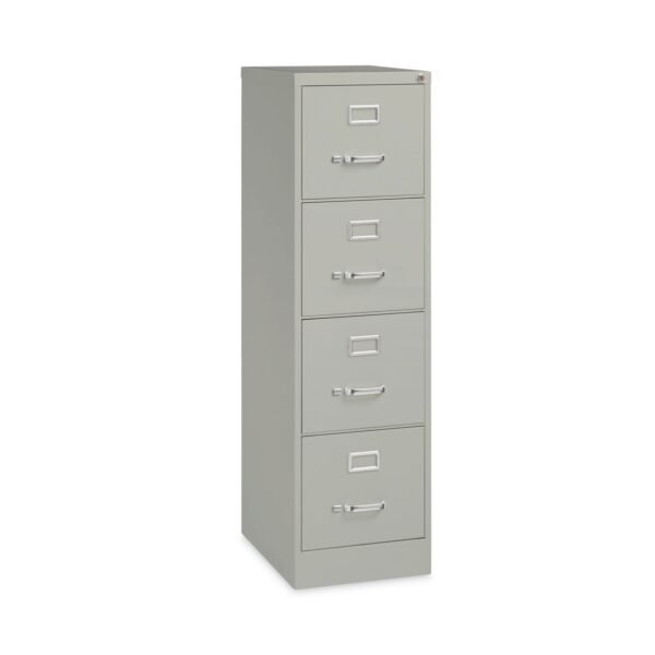 Alera Four-Drawer Economy Vertical File, Letter-Size File Drawers, 15" x 22" x 52", Light Gray (ALEHVF152252LG)