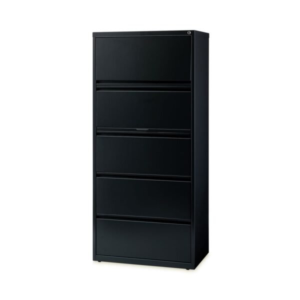 Alera Lateral File, Five Legal/Letter/A4-Size File Drawers, 30" x 18.62" x 67.62", Black (ALEHLF3067BL)
