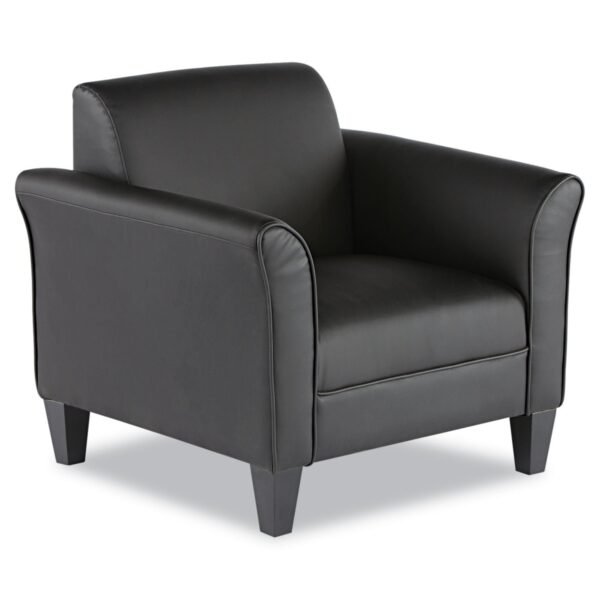 Alera Reception Lounge Sofa Series Club Chair, 35.43" x 30.7" x 32.28", Black Seat, Black Back, Black Base (ALERL23LS10B)