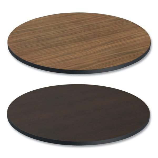 Alera Reversible Laminate Table Top, Round, 35.5" Diameter, Espresso/Walnut (ALETTRD36EW)