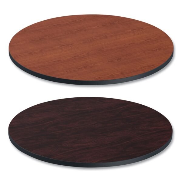 Alera Reversible Laminate Table Top, Round, 35.5" Diameter, Medium Cherry/Mahogany (ALETTRD36CM)