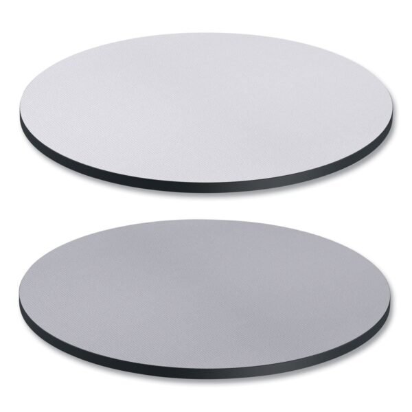 Alera Reversible Laminate Table Top, Round, 35.5" Diameter, White/Gray (ALETTRD36WG)