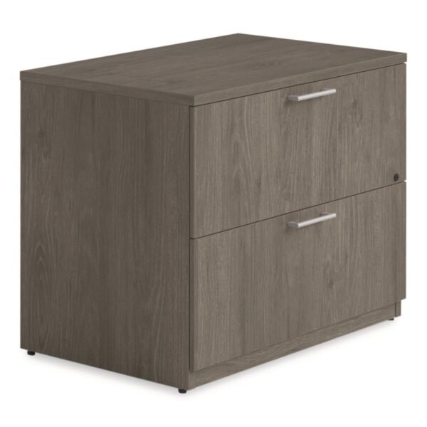 Alera Seville Series Lateral File Cabinet, 2 Legal-Size File Drawers, Walnut, 36" x 24" x 29" (SVLF3624WA)