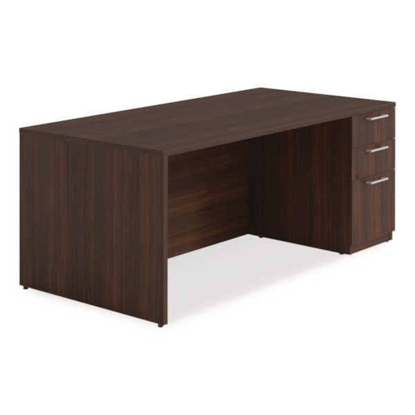 Alera Seville Series Single Pedestal Desk, Right Pedestal, 72" x 36" x 29", Mahogany (SVSPR7236MY)