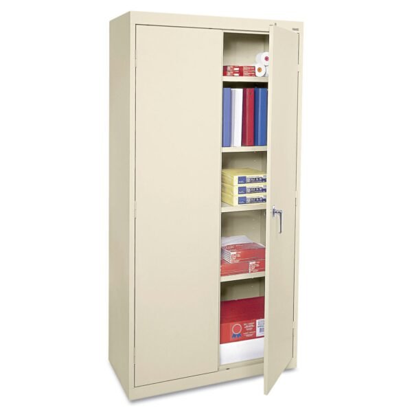 Alera Standard Assembled Storage Cabinet, 36w x 18d x 72h, Putty (ALECME7218PY)