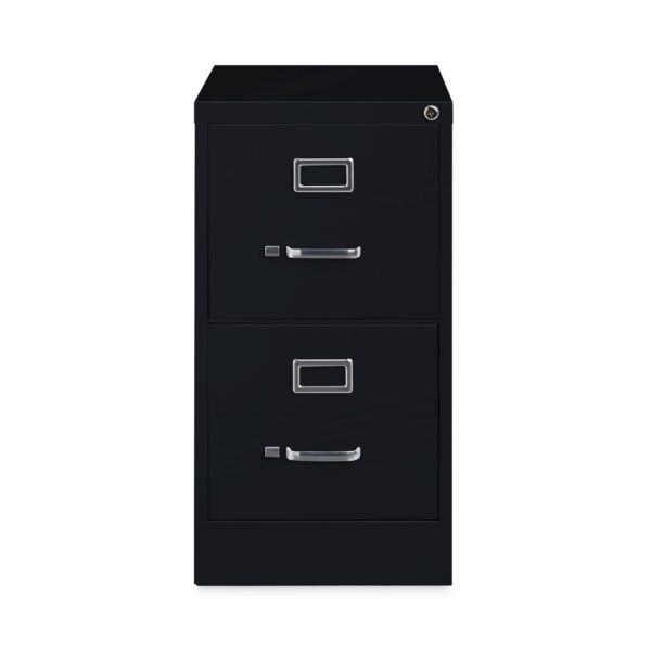 Alera Two-Drawer Economy Vertical File, Letter-Size File Drawers, Black, 15" x 22" x 28.37" (ALEHVF152229BL)
