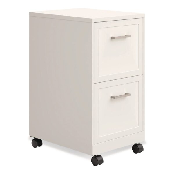 Alera Two-Drawer Mobile Vertical File, 2 Letter-Size File Drawers, 14.25 x 18 x 26.7, Pearl White (HSVF1824WH)