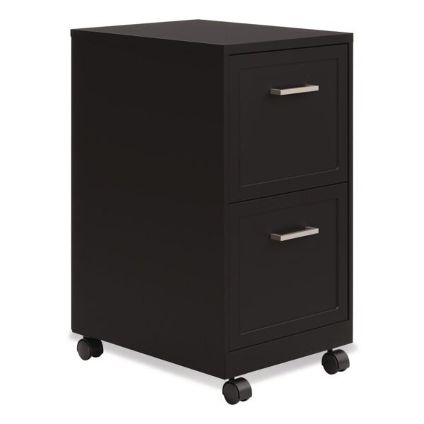Alera Two-Drawer Mobile Vertical File, 2 Letter-Size File Drawers, 14.25 x 18 x 26.7, Black (HSVF1824BL)