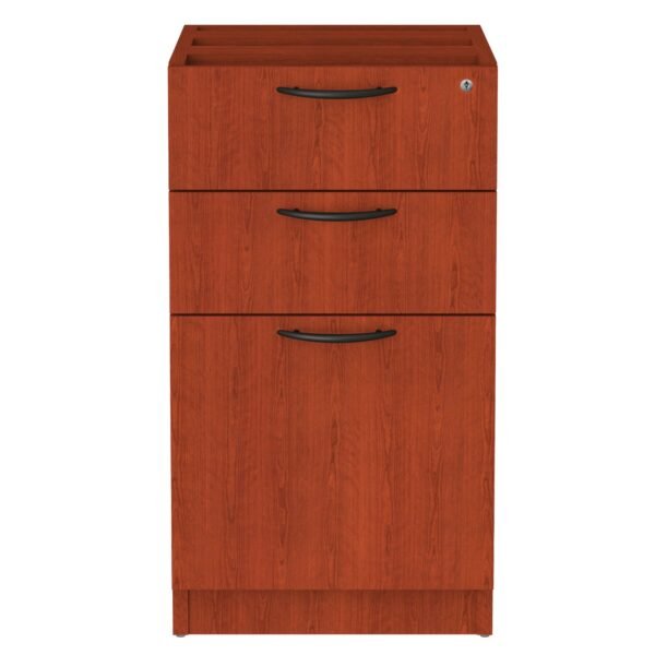 Alera Valencia Series Full Pedestal File, Left/Right, 3-Drawers: Box/Box/File, Legal/Letter, Cherry, 15.63" x 20.5" x 28.5" (ALEVA532822MC)