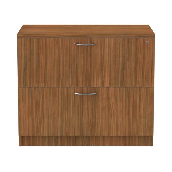 Alera Valencia Series Lateral File, 2 Legal/Letter-Size File Drawers, Modern Walnut, 34" x 22.75" x 29.5" (ALEVA513622WA)