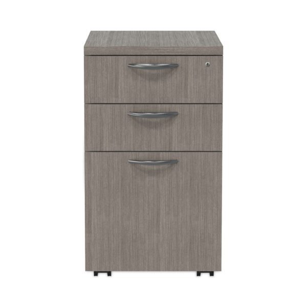Alera Valencia Series Mobile Pedestal File, Left/Right, 3-Drawer: Box/Box/File, Legal/Letter, Gray, 15.88 x 20.5 x 28.39 (ALEVA572816GY)